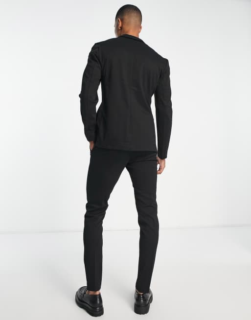 Slim fit black on sale suit