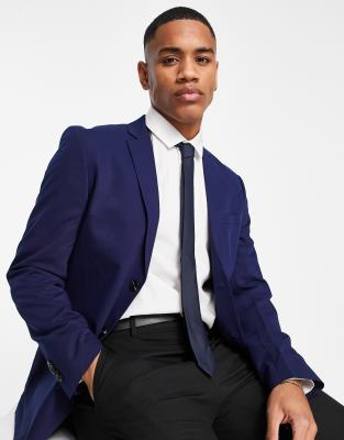 Jack & Jones Premium slim suit jacket in blue