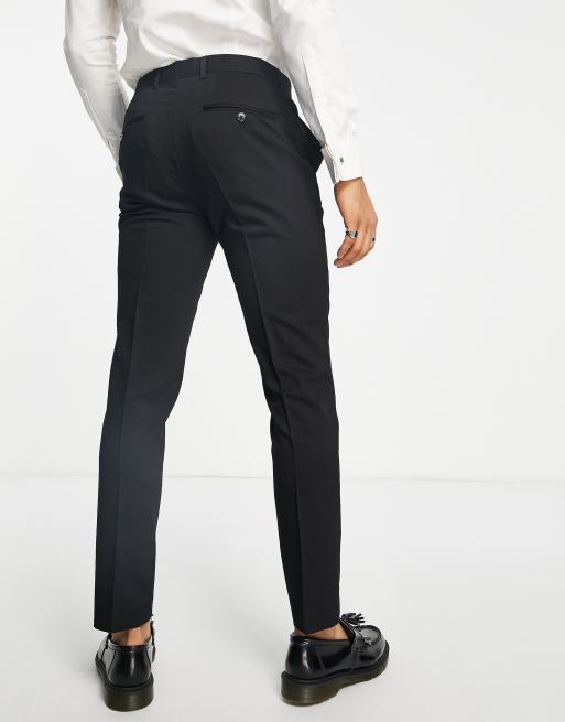 Jack & Jones Premium slim suit pants in black