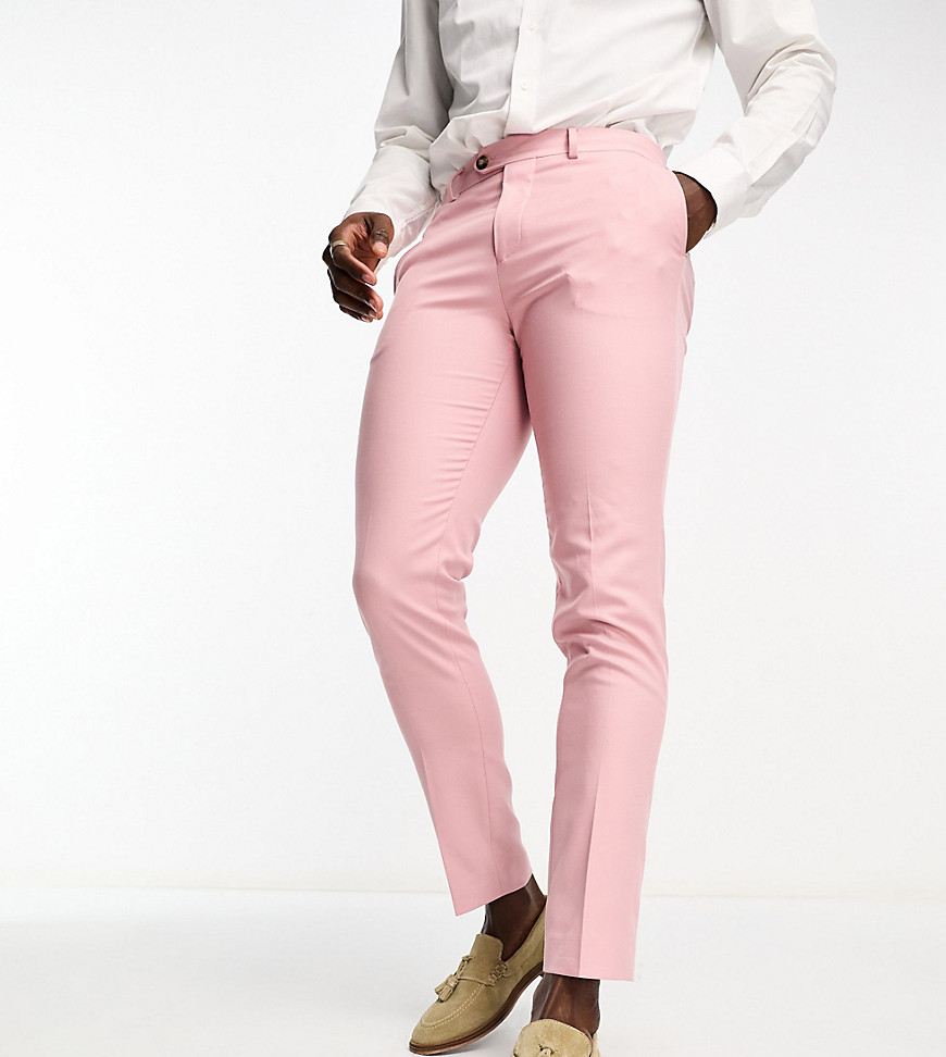 Jack & Jones Premium slim suit trouser in dusky pink