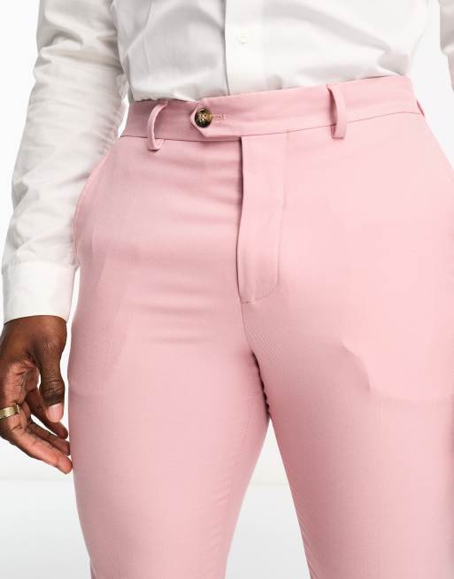 Jack Jones Premium slim suit trouser in dusky pink ASOS