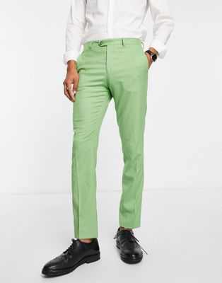 Jack & Jones Premium slim suit trouser in green