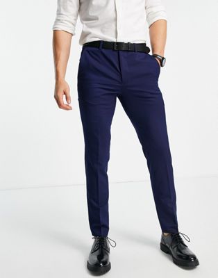 Jack & Jones Premium slim suit trousers in blue