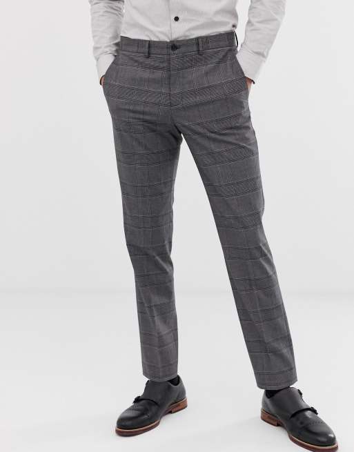 Jack & Jones Premium slim wedding suit pants in check | ASOS