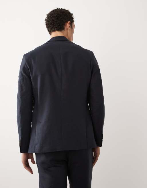 Jack & Jones - Premium - Smal colbert van puur linnen in marineblauw, deel van co-ord set, 5 van 5