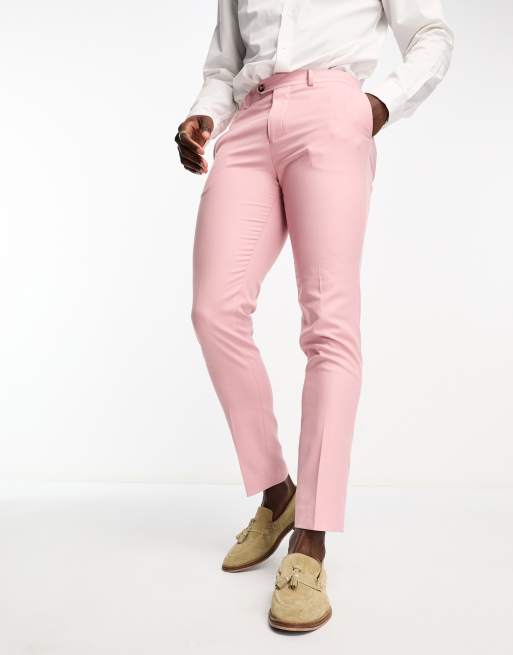 Jack & Jones Premium - Smalle pantalon in oudroze 