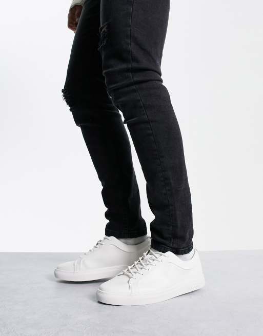 Jack & Jones Premium - Sneakers bianche in pelle sintetica , 4 di 4