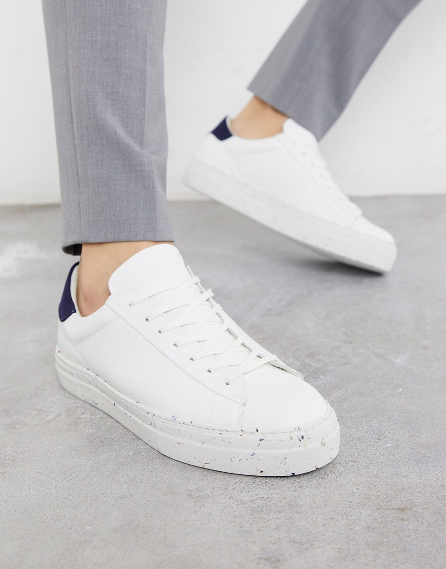 Jack & Jones Premium - Sneakers ecologiche bianche con suola puntinata-Bianco