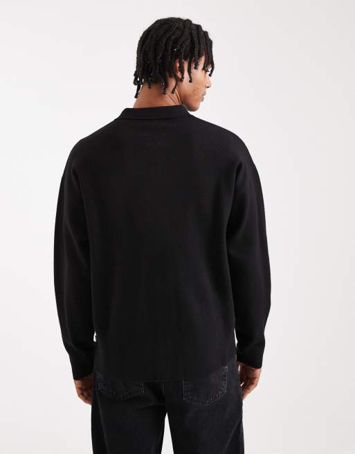 Jack & Jones premium soft knit zip cardigan in black