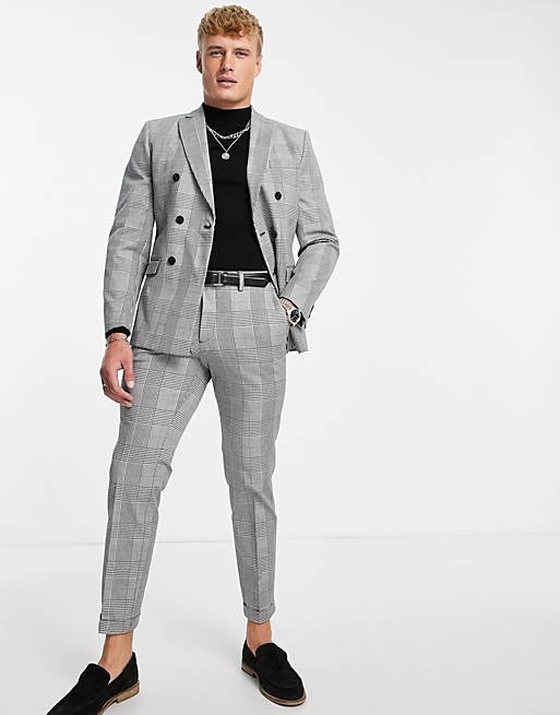Jack & Jones Premium – Spodnie garniturowe o luźnym kroju w kratę heritage