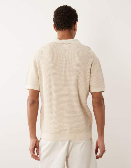 Jack & Jones Premium – Strickoberteil in Wollweiß mit geschlitztem Ausschnitt, 5 von 5