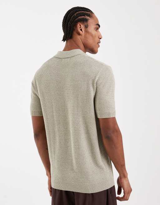 Jack & Jones - Premium - Strikket lysegrøn poloskjorte, 3 af 5