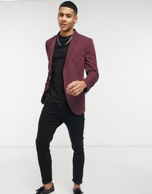 jack jones burgundy jacket