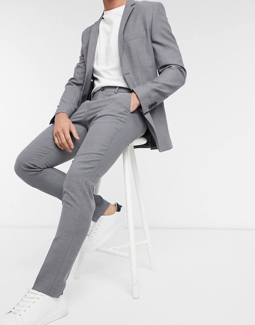 Jack & Jones Premium suit pants in slim fit light gray-Grey