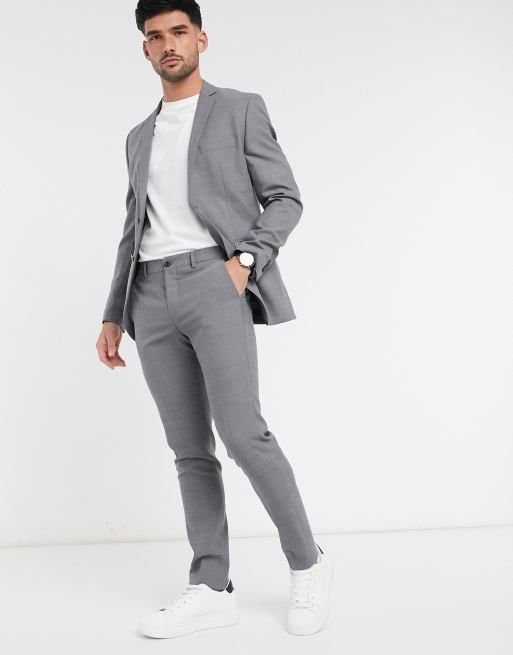 Jack & Jones Premium slim fit suit pant in textured sand