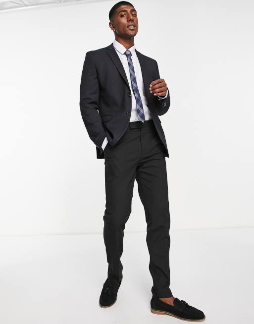 Jack & Jones Premium - Super slim fit colbert van wolmix met stretch in zwart, 4 van 4