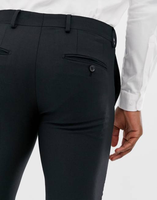 Jack & Jones - Premium super slim-fit pantalon met stretch in zwart, 3 van 4