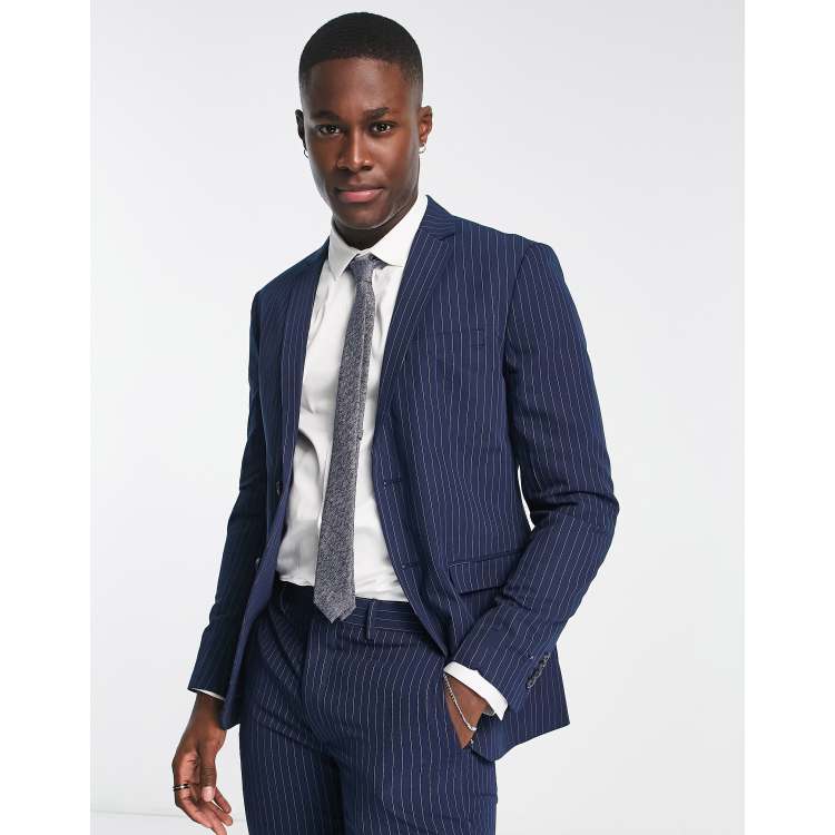 Pinstripe suit jacket on sale mens