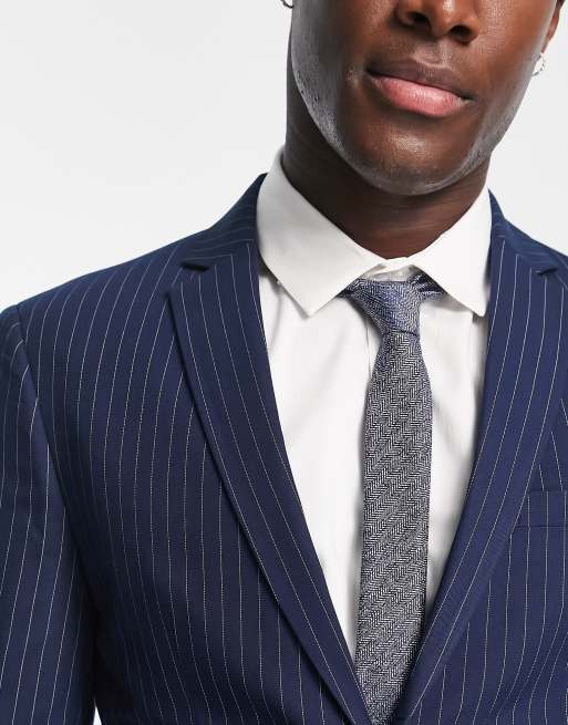 Navy best sale pinstripe jacket