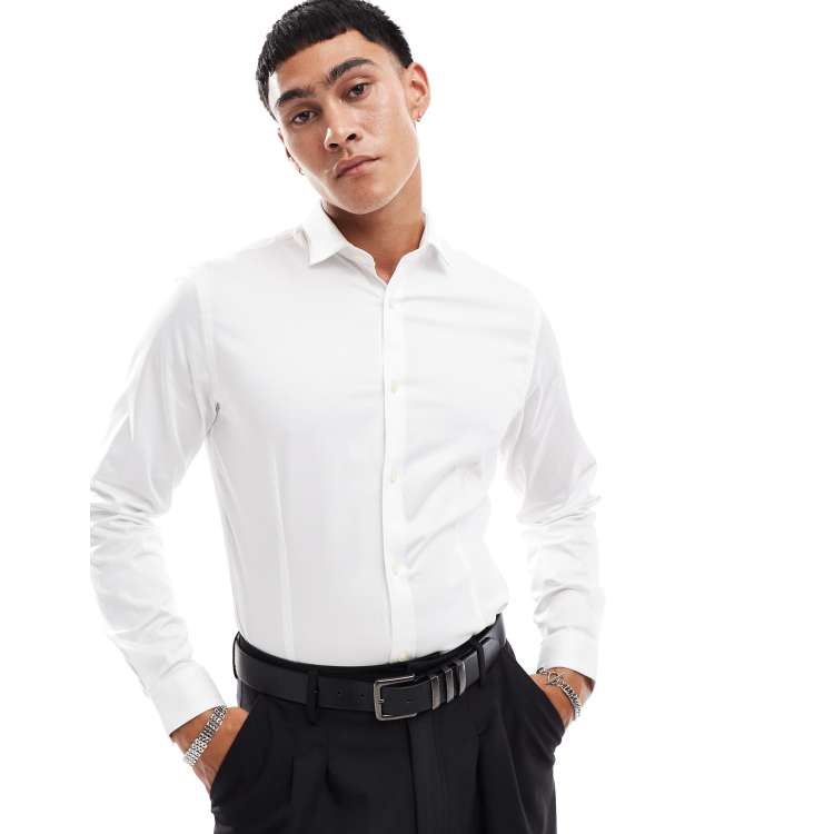【送料&関税込】Sportmax Cotton Shirt firma Jack & Jones Premium super slim fit stretch smart shirt in