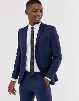 Jack & Jones Premium super slim fit stretch suit jacket in navy