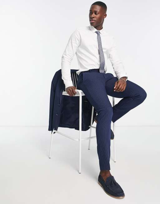 Navy blue suit pants