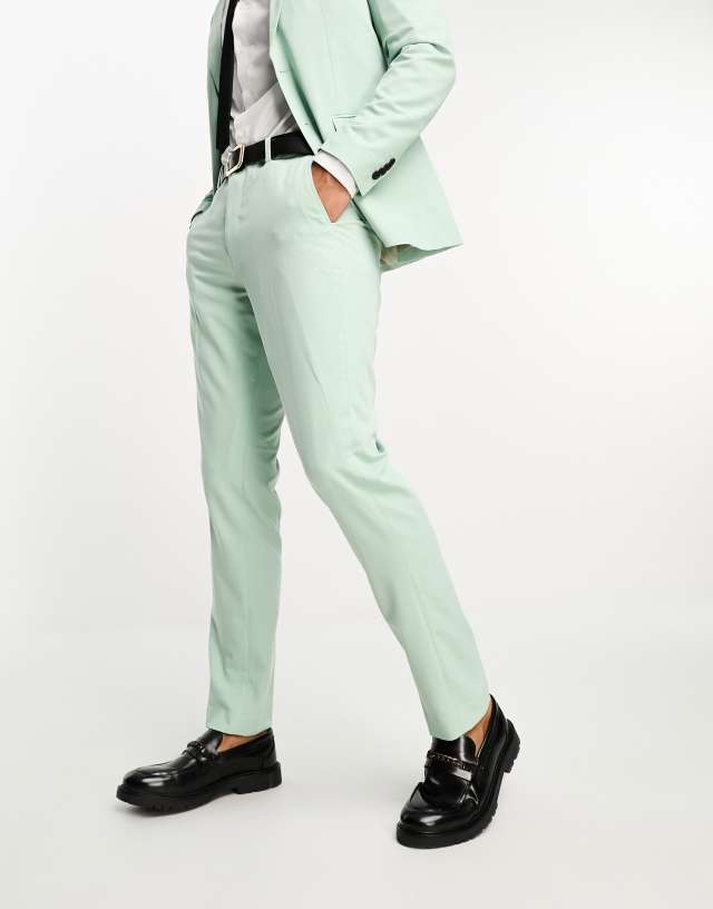 Jack & Jones Premium super slim suit pants in pastel blue