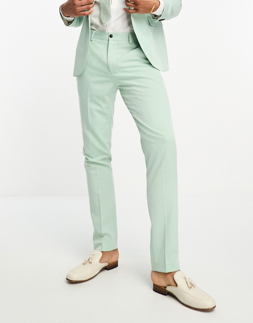 Jack & Jones Premium super slim suit trouser in pastel blue
