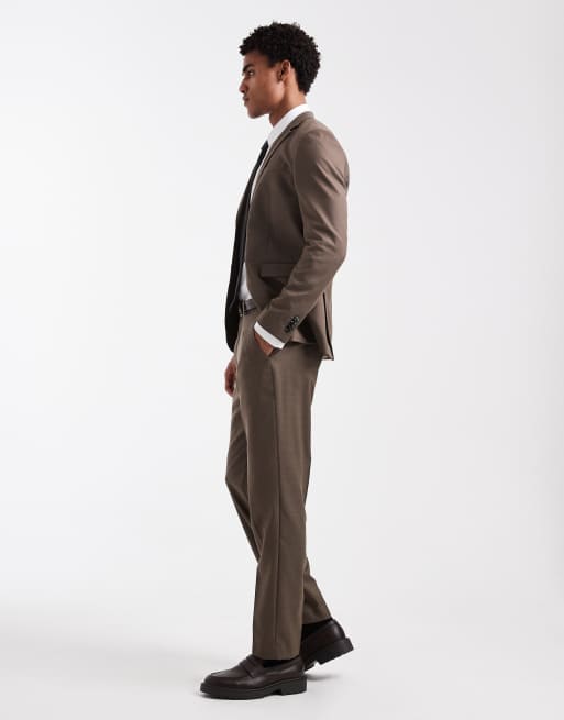 Jack & Jones Premium super slim tailored pants in brown (part of a set), 2 of 5