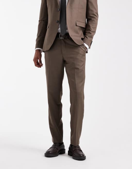 Jack & Jones Premium super slim tailored pants in brown (part of a set), 3 of 5