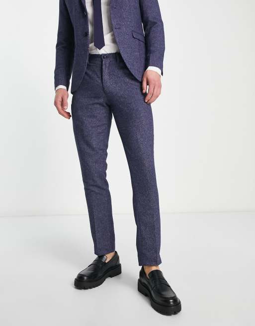 Navy blue straight suit trousers · Navy Blue · Dressy