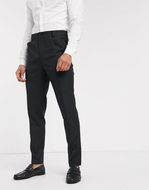 Jack & Jones Premium – Svart dubbelknäppt kostym i ullblandning med smal passform, 3 av 3