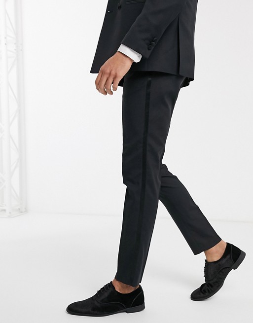 Jack & Jones Premium tux suit trousers in black