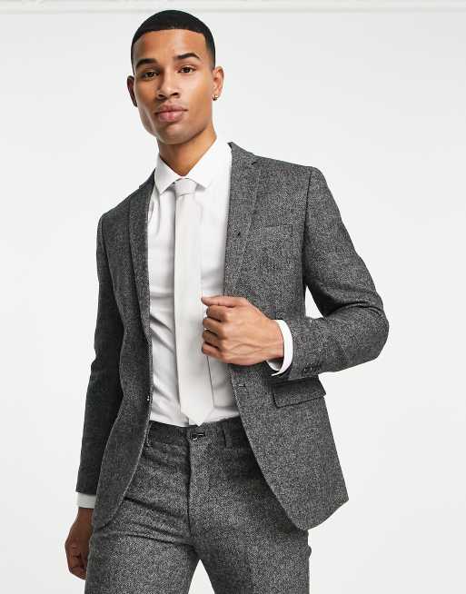 Jack Jones Premium Veste de costume ultra ajust e en tweed