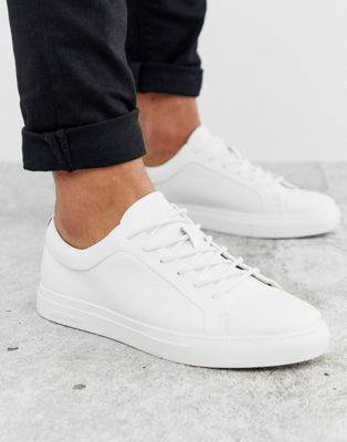 Jack & Jones Premium – Weiße Sneaker aus Kunstleder
