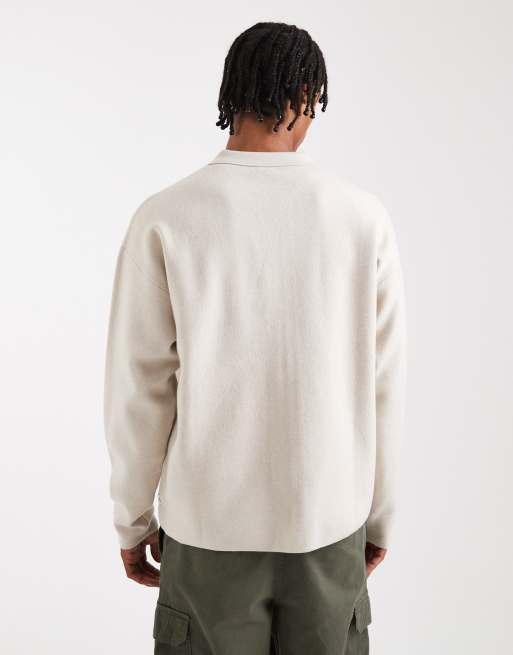 Jack & Jones - Premium zacht, gebreid vest met rits in beige, 3 van 5