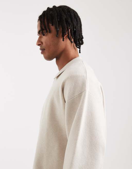 Jack & Jones - Premium zacht, gebreid vest met rits in beige, 4 van 5