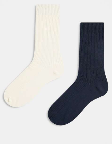 Jack & Jones Premium – Zestaw 2 par skarpetek w kolorach czarnym i kremowym - view 1