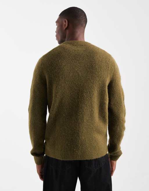 Jack & Jones Premium – Zielony sweter z materiału boucle, 3 z 5
