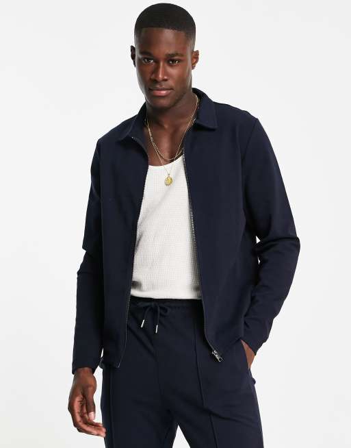 Jack jones navy jacket sale