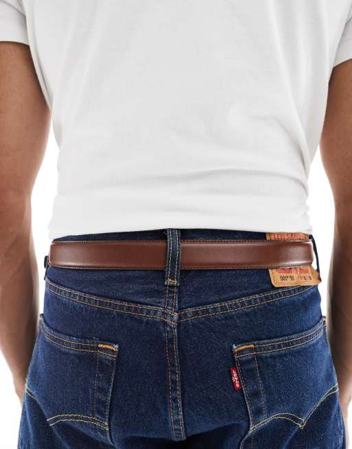 Jack & Jones premium læderbælte i brun, 3 af 3