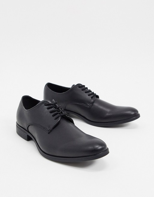 Jack & Jones PU derby shoe in black