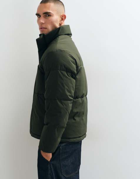 Jack & Jones puffer jacket in army green - view 1