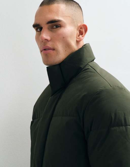 Jack & Jones puffer jacket in army green, 4 of 5