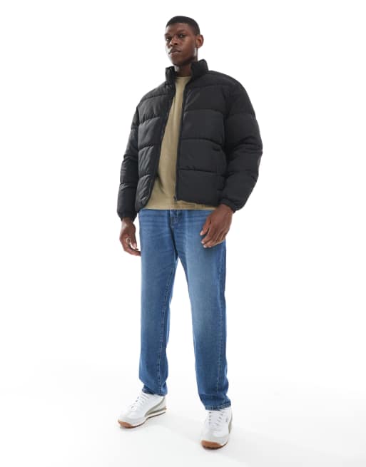 Jack & Jones puffer jacket in black