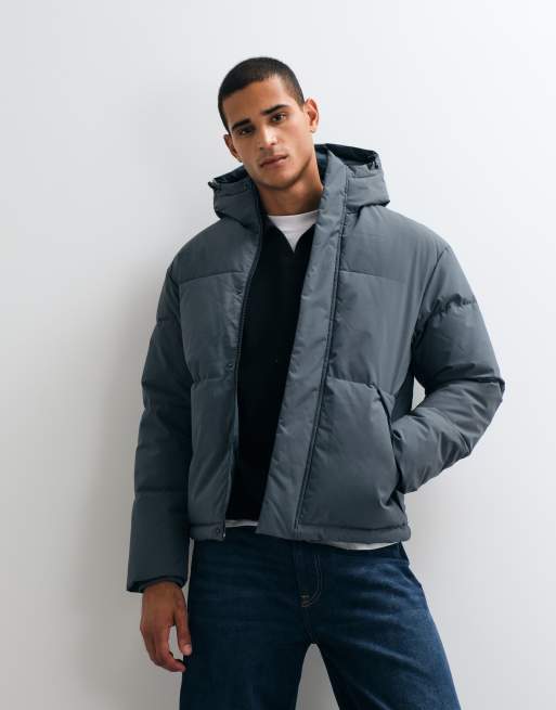 Jack & Jones puffer jacket in slate grey, 2 of 5