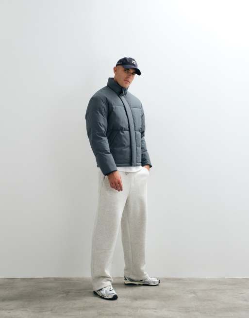 Jack & Jones puffer jacket in slate grey, 3 of 5
