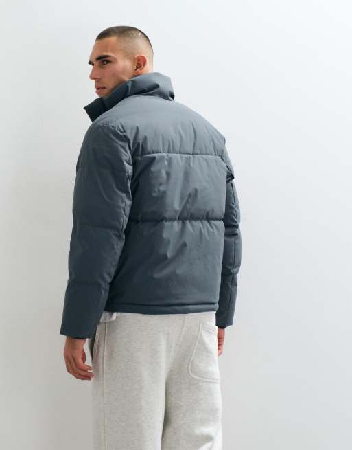 Jack & Jones puffer jacket in slate grey, 5 of 5