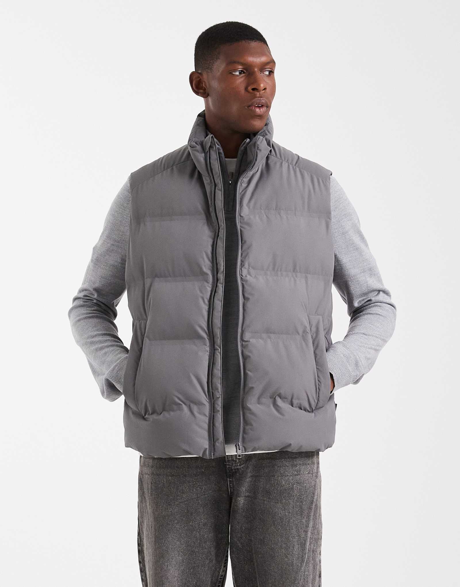Пуховик Jack &Jones серого цвета