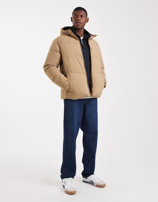 Jack & Jones – Pufferjacke in Sand mit Kapuze, 2 von 5
